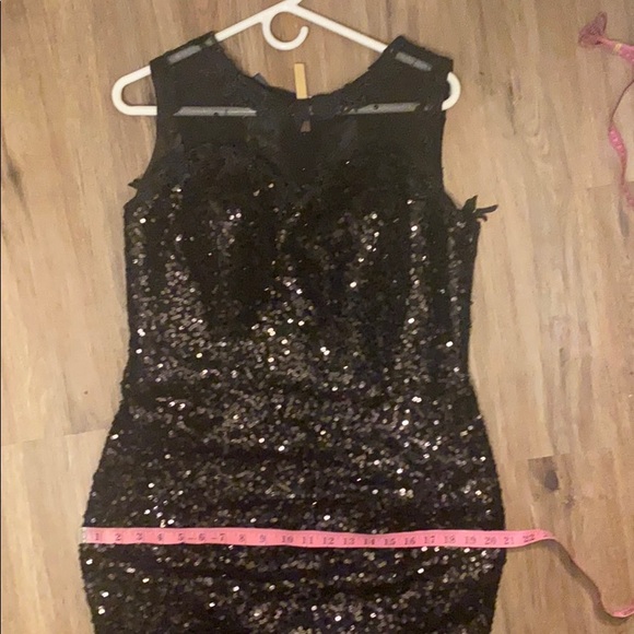 Sarah Bridal Black Mesh Sequence Maxi Dress | 14 - Picture 12 of 12